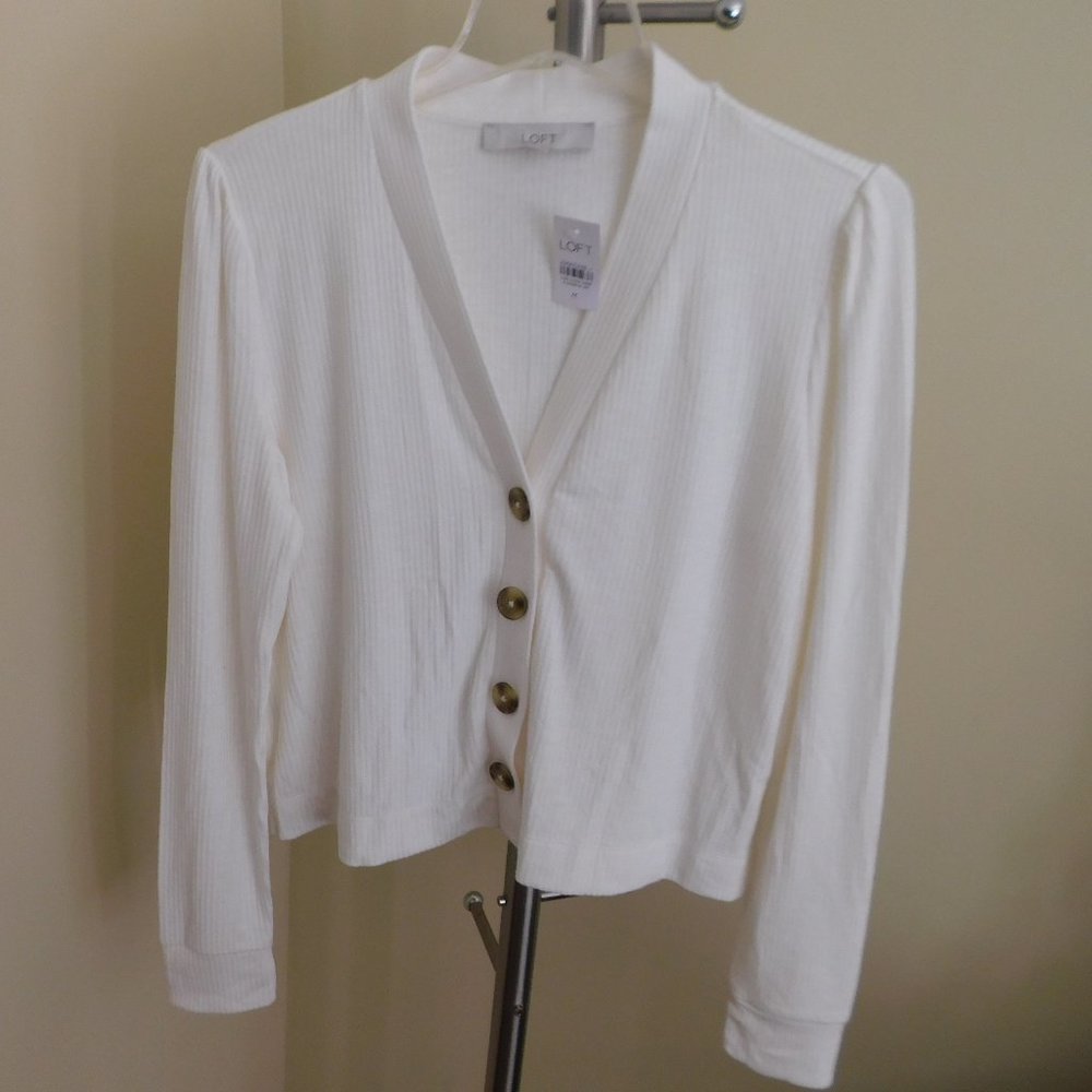 Loft Button Down Sweater size L